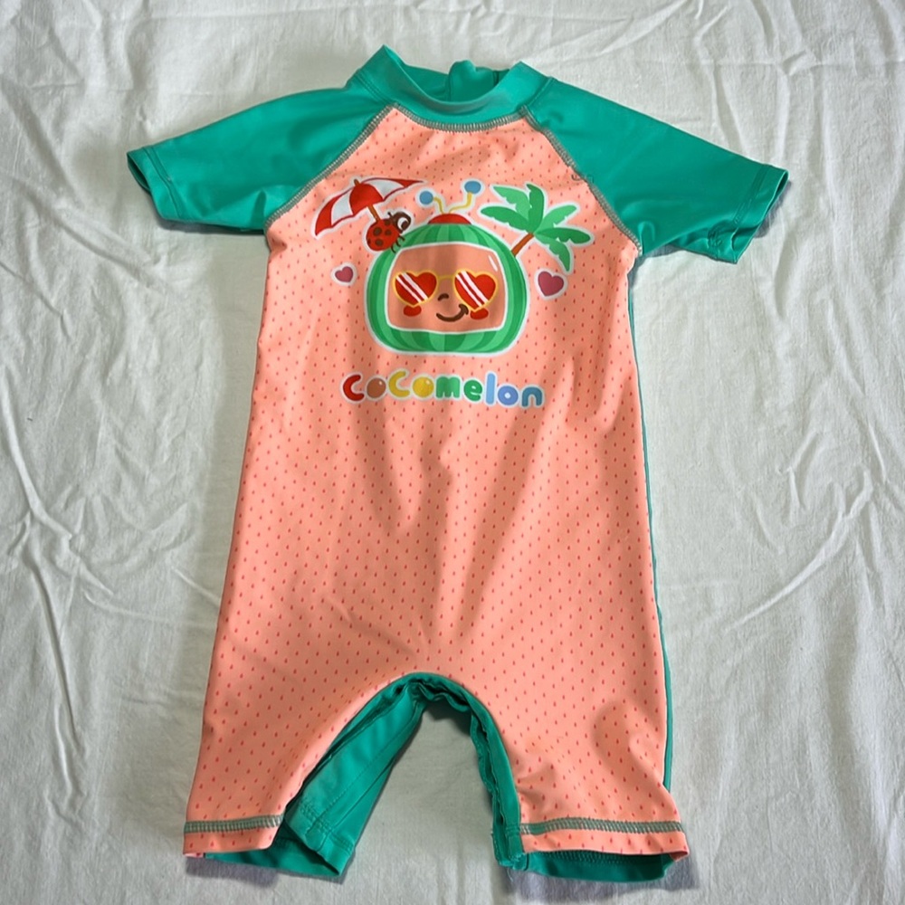 12-18M Cocomelon one piece sun protection swimsuit